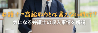 弁護士=高給取りとは言えない時代?気になる弁護士の収入事情を解説