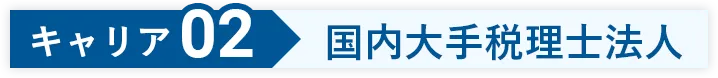 公認会計士のキャリア02 国内大手税理士法人
